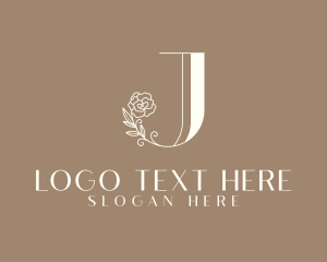 Elegant Flower Letter J logo