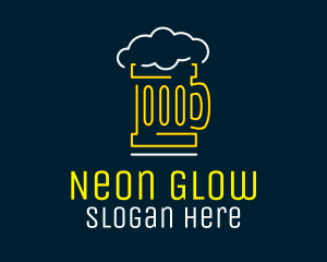 Neon Beer Mug  logo