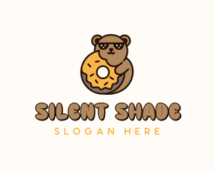 Bear Donut Dessert  logo design