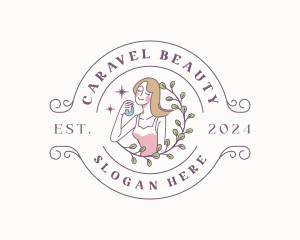 Woman Beauty Scent Perfume logo design