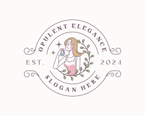 Woman Beauty Scent Perfume logo design