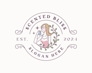 Woman Beauty Scent Perfume logo design