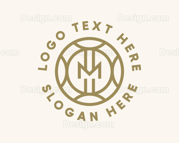 Financial Coin Letter M Logo