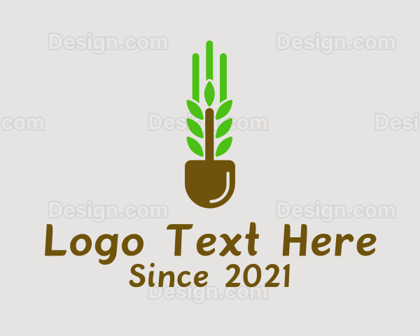 Gardening Shovel Tool Logo