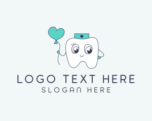 Cute Dental Tooth logo