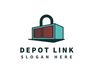 Storage Warehouse Lock logo design