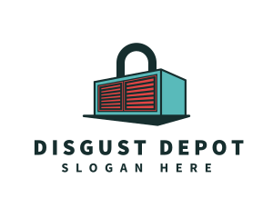 Storage Warehouse Lock logo design