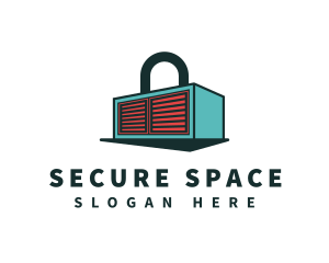 Storage Warehouse Lock logo design