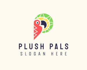 Colorful Toucan Letter P logo design