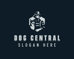 Fireman Dog Safety logo design