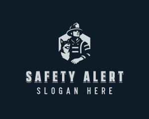 Fireman Dog Safety logo design