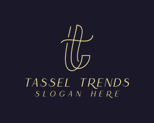 Ribbon Fashion Formal Attire logo design