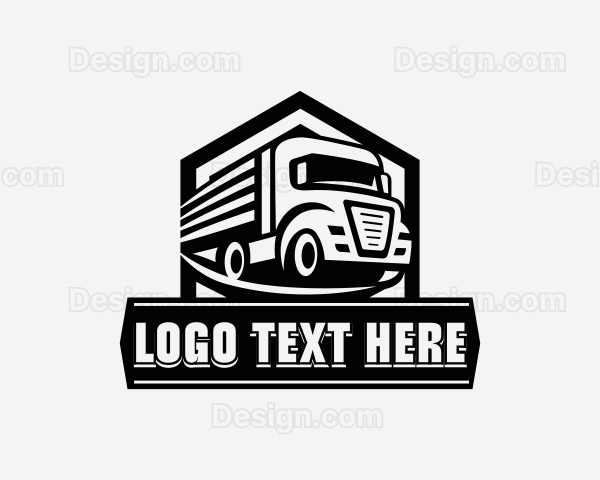 Haulage Truck Transportation Logo