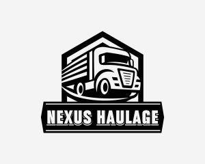 Haulage Truck Transportation logo design