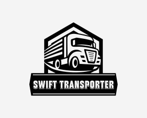 Haulage Truck Transportation logo design