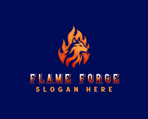 Flame Wolf Gaming logo design