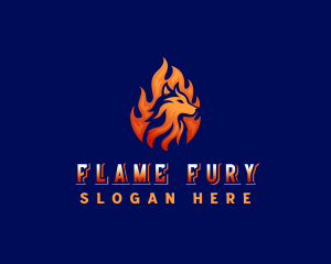 Flame Wolf Gaming logo design