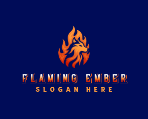 Flame Wolf Gaming logo design