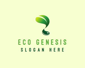 Organic Leaf Eco logo design