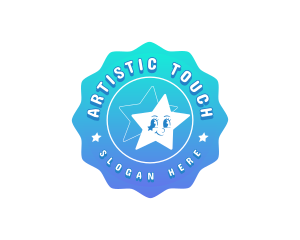 Retro Star Aesthetic logo design