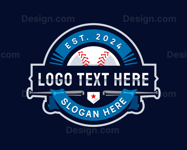 Baseball Sports League Logo