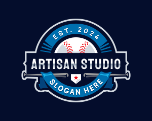 Baseball Sports League logo design