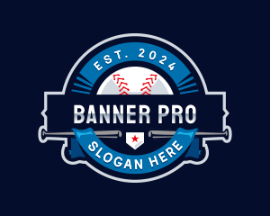 Baseball Sports League logo design