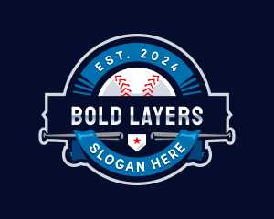 Baseball Sports League logo design