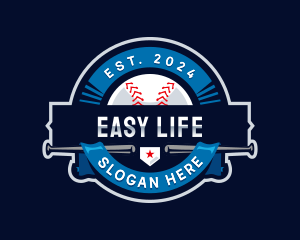 Baseball Sports League logo design