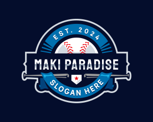 Baseball Sports League logo design