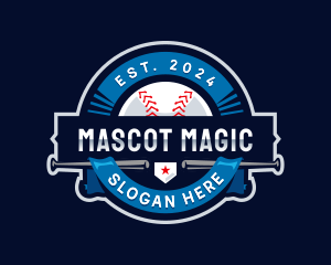 Baseball Sports League logo design