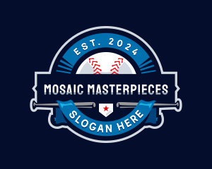 Baseball Sports League logo design