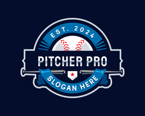 Baseball Sports League logo design