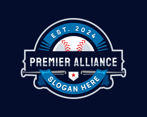 Baseball Sports League logo design