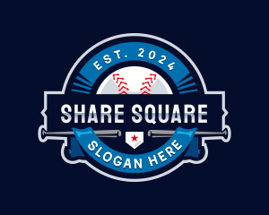 Baseball Sports League logo design