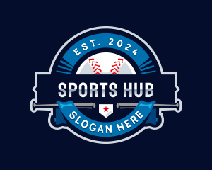 Baseball Sports League logo design