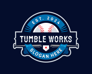 Baseball Sports League logo design