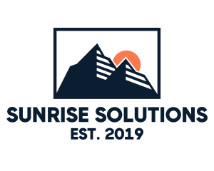 Sun Mountain Peak logo design