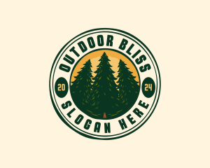 Pine Tree Forest Camp logo design