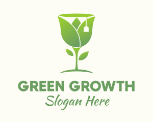 Green Tulip Tea logo design