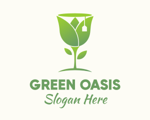 Green Tulip Tea logo design