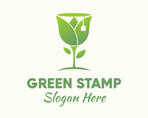 Green Tulip Tea logo design