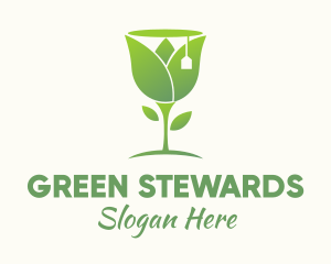 Green Tulip Tea logo design