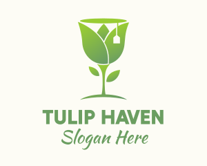 Green Tulip Tea logo design