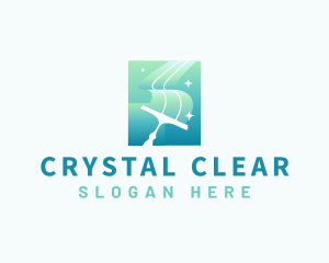 Squeegee Wiper Cleaning logo design