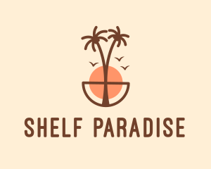 Sunset Island Adventure  logo design