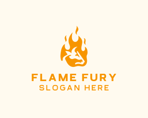 Flaming Beef Grill logo design