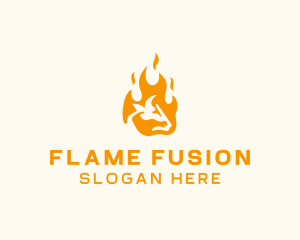 Flaming Beef Grill logo design