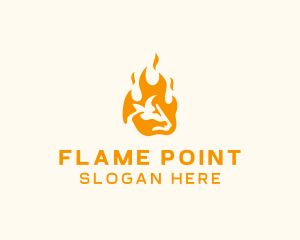 Flaming Beef Grill logo design