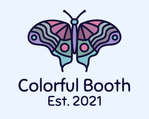 Colorful Moth Wings logo design